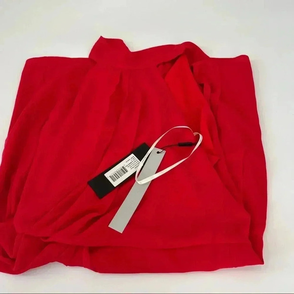 Halston Womens Jade Sleeveless Faux-Wrap Halter Mini Dress Size 8 - Picture 3 of 7